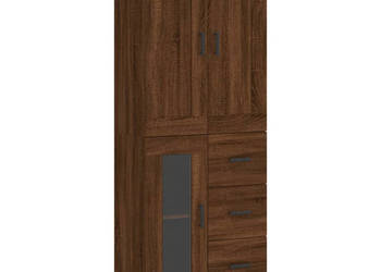 Witrynka brązowy dąb 695x34x180 cm materiał drewnopochodny WM-3199952