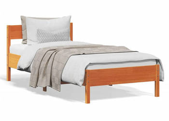 Rama łóżka bez materaca woskowy brąz sosnowa 75x190 cm WM-842785