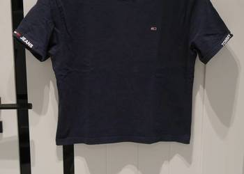 Tommy Hilfiger świetna krótsza koszulka logo 34 XS