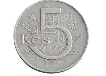 Stara moneta 5 koron Czechosłowacja 1978 unikat antyk kolekcjonerski