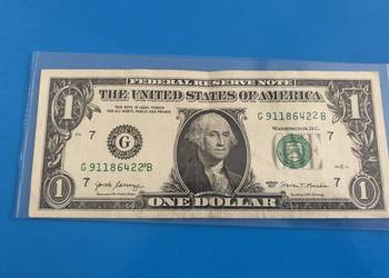 Banknot 1 dollar - blad druku