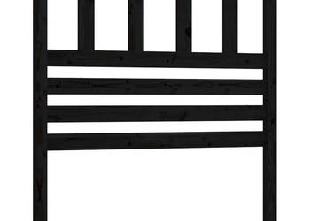 Wezgłowie łóżka czarne 96x4x100 cm lite drewno sosnowe WM-814128