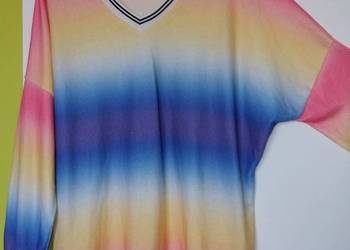 XXL Włoska sweterkowa bluzka a'la nietoperz