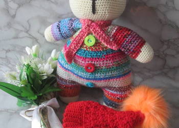 Zabawka amigurumi * Pluszak * Kolorowa Owieczka bobas*Handmade