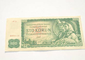 Stary banknot 100 koron Czechosłowacja 1961 antyk