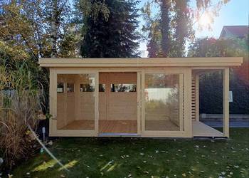 Altana 34 Nowoczesna 3x6,3 m| Blacha, Rynny, 2 Drzwi, Impregnacja|Producent
