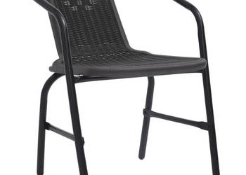 Krzesła ogrodowe 2 szt. rattan PE i stal 110 kg WM-312494