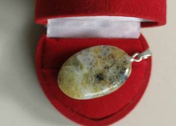 wisiorek z opalem peruwiańskim srebro