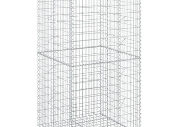 Kosz gabionowy z pokrywą 100x100x200 cm galwanizowane żelazo WM-3295225