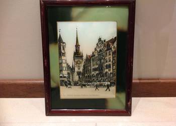 Stary Obrazek Obraz MUNCHEN Monachium 1609 Niemcy