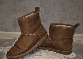 Botki damskie ocieplane zimowe camel rozm 36