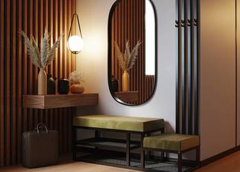 Ławka Do Przedpokoju Z Wieszakiem Metalowa Siedzisko Czarny