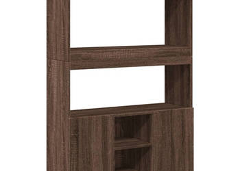 Kredens brązowy dąb 92x33x140 cm materiał drewnopochodny WM-3309615