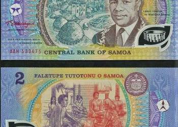 SAMOA 1990-2 tala-P31e UNC-polimer!\Gratis wysyłka!