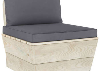 Ogrodowa sofa środkowa z palet poduszki impregnowany świerk WM-3063360