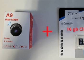 Mini Kamera Szpiegowska FullHD WIFI IP A9 1080P + karta SD 16gb.