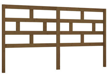 Wezgłowie łóżka miodowy brąz 206x4x100 cm lite drewno sosnowe WM-814217