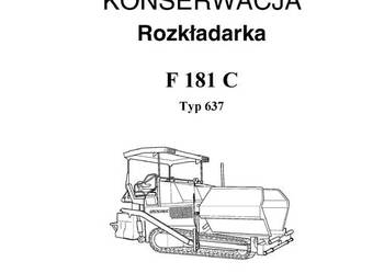 Instrukcja DTR rozkładarka DYNAPAC F181C TYP637