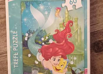 Puzzle TREFL 60 elementów Disney Księżniczki Syrenka Ariel