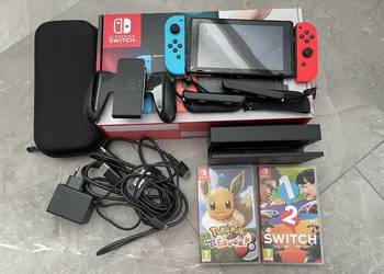 Nintendo Switch OLED  Cały Zestaw Gry Super Stan