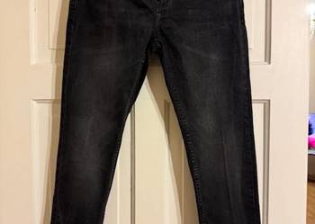 Jeansy męskie S/M czarne Carry bawełna ze streczem zwężane