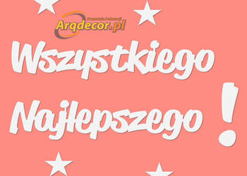 Dekoracje urodzinowe, osiemnastka, litery styropianowe