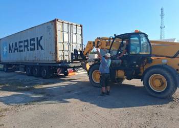 Kontener morski 40HC używany transport rozładunek