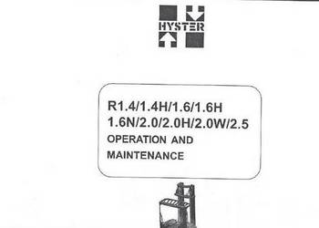 Hyster R1.4 1.4H 1.6 1.6H 1.6N 2.0 2.0H 2.0W 2.5 wózek katalog części PL