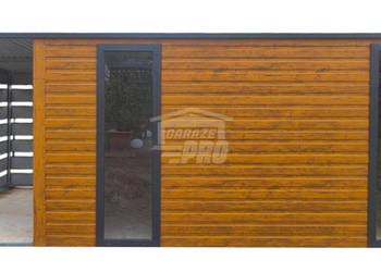 Schowek Domek Ogrodowy 4x2m + wiata 1,5m drzwi 2x okno dach GP614