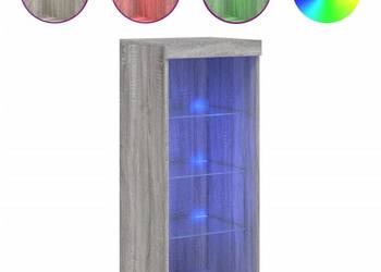 vidaXL Szafka z oświetleniem LED, szary dąb sonoma(SKU:836733)