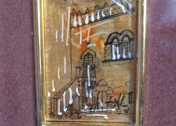 Obraz malowany na 23 karatowym płatku złota Włochy vintage