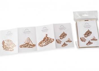 U-Fidgety Statki mechaniczne zabawki do składania 4 szt. UGEARS ANMUR