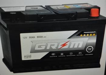 Akumulator  80Ah 800A Prawy Plus GROM AGM START&STO W. Kadłubka 39 Szczecin