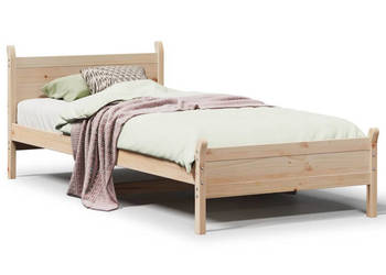 Rama łóżka bez materaca lite drewno sosnowe 100x200 cm WM-855597