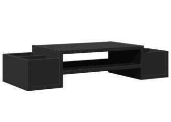 Podstawka pod monitor z przegródkami czarna 70x27x15 cm WM-854680