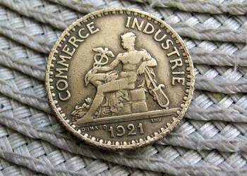 Francja 1 Frank 1921r - Bon Pour