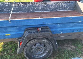 Przyczepa z hamulcem wym. 3,7mx1,7m. Masywna konstrukcja- DMC 900kg