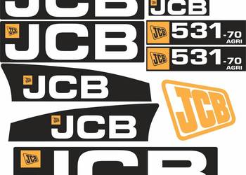 Naklejki jcb 531-70 agri oraz inne modele mocne