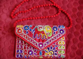 Torba - do ręki i na ramię - torebka miejska - mała - 23 x 14 cm Indie