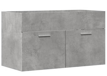 Szafka pod umywalkę szarość betonu 80x385x46 cm płyta WM-856210
