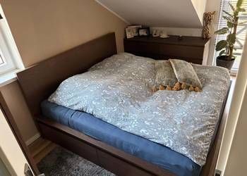 Łóżko IKEA malm 200x180 kolor ciemny brąz