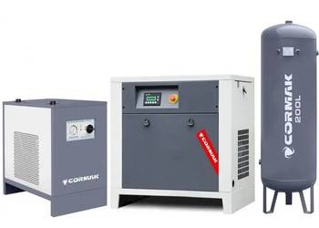 Kompresor śrubowy LUFT 700 - 5,5kW - 650 L/min. + Osuszacz + Zbiornik 200L