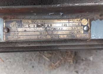 Tamel polski silnik elektryczny trójfazowy sprawny 0.8kw