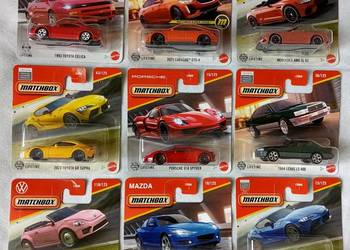 Matchbox zestaw VW, Toyota Supra, Porsche, Mitsubishi, Cadillac Chase, Merc