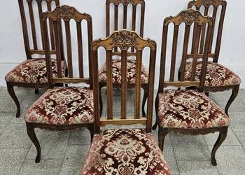 Stare dębowe krzesła ludwikowskie Francja