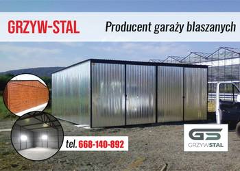 A70 Garaż Blaszany Jednospadowy| Garaże Blaszane |Wiata|Ocynk  - GRZYWSTAL