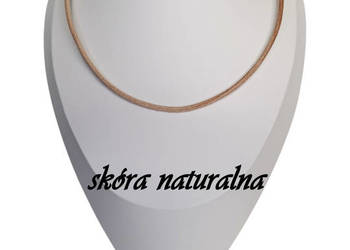 Rzemień, BAZA do naszyjnika, skóra naturalna, 50cm #701
