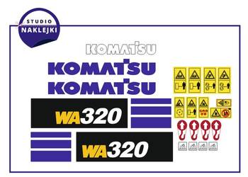Naklejki ładowarka kołowa Komatsu WA320 Naklejka Nalepka koparka kpl