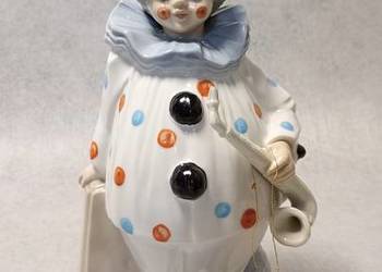 TENGRA Porcelanowy Klaun Pierrot grający na saksofonie Hiszpania
