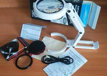 Lupa 8X LED, BAT. USB+ LUPKA